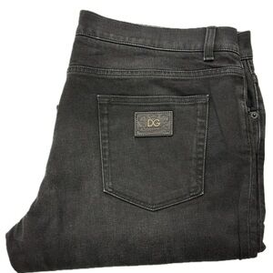 Dolce & Gabbana Charcoal Black Skinny Jeans for Men